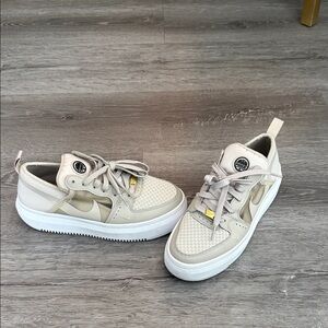 Nike Beige and White Women's Sneakers